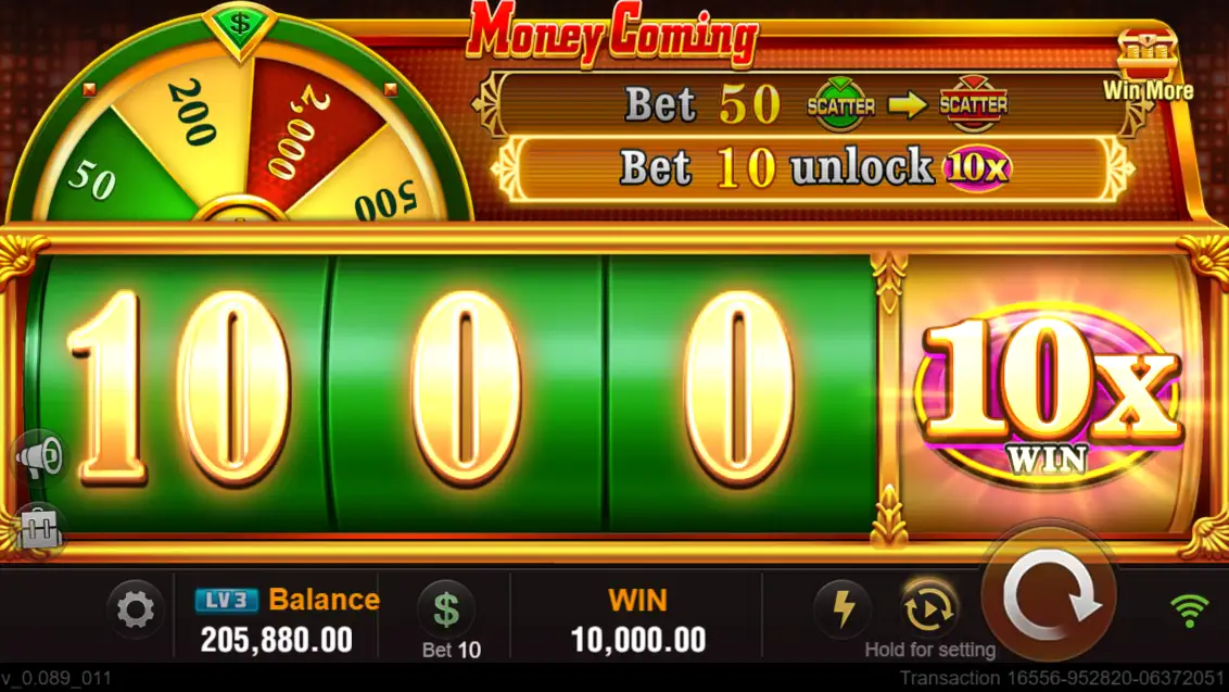 Multiplicador 10x no Money Coming